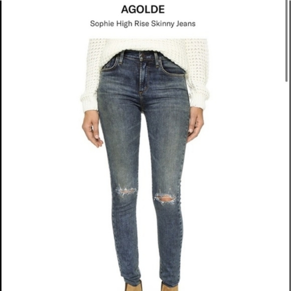 Agolde Denim - AGoldE Sophie High Rise Skinny Jeans in Valencia